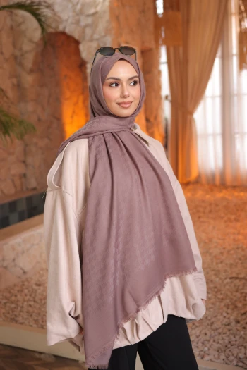 Vizon İpekhan Pamuk Jakarlı Şal