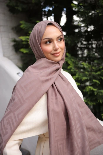 Vizon İpekhan Pamuk Jakarlı Şal