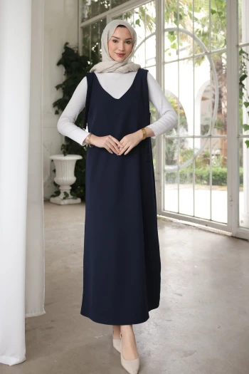 Lacivert Omzu Bağlamalı Jile