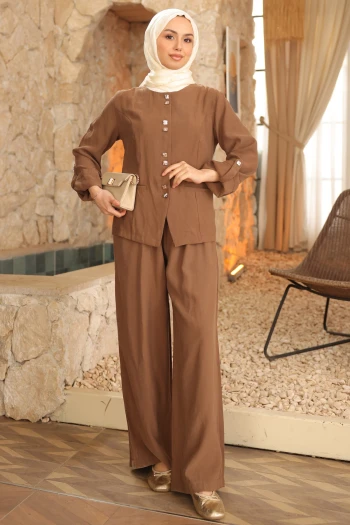 Vizon Düğmeli Ceket Pantolonlu Takım