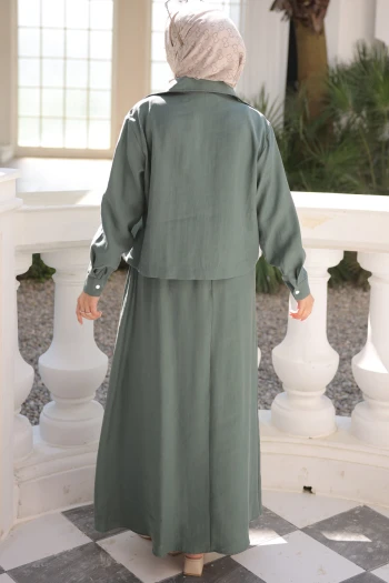 Çağla Fermuarlı Ceket Etekli Takım