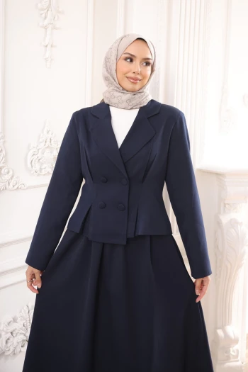 Lacivert Ceket Etekli Takım
