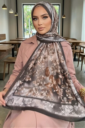 Pudra Desenli Soft Şal