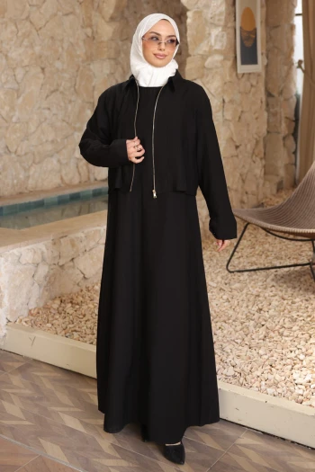 Siyah Ceket Kombinli Elbise