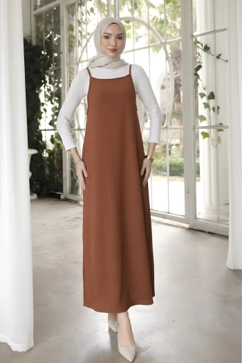 Taba İp Askılı Jile Elbise