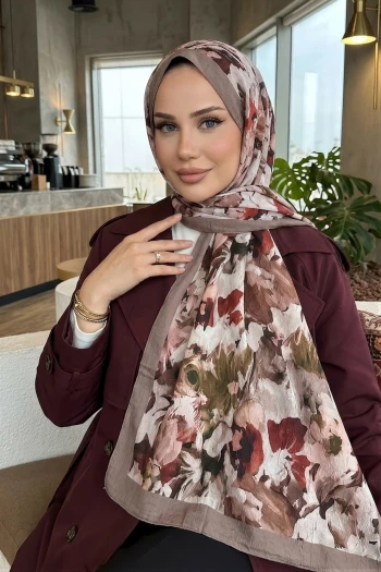 Vizon İpekhan Desenli Kraş Şal