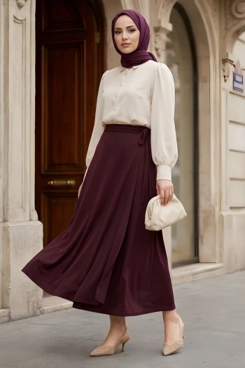 Mürdüm Katlı Dabıl Etek