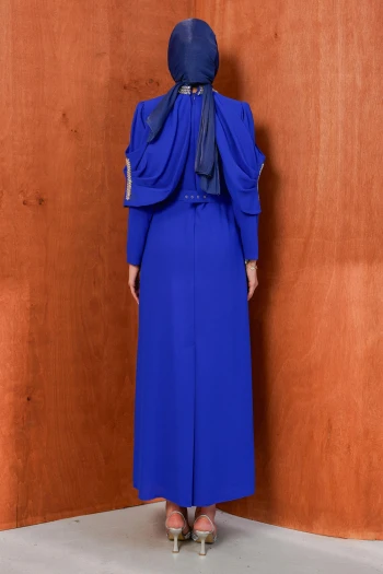 Saks Mavi Vibrant Abiye