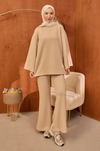 Taş Armalı Tunik Pantolonlu Modal Takım