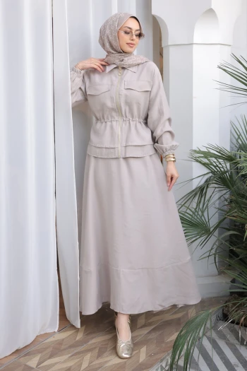 Taş Ceket Etekli Takım