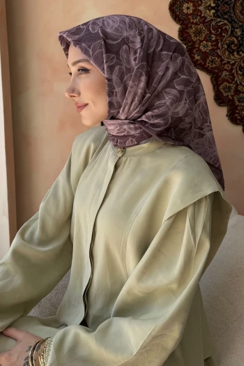 Pudra Desenli Soft Eşarp