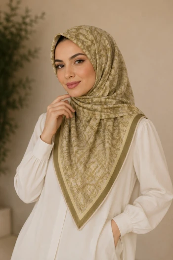 Açık Vizon Pamuklu Soft Eşarp
