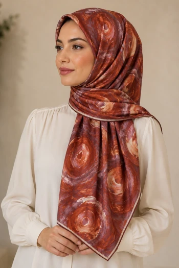 Gül Kurusu Pamuklu Soft Eşarp