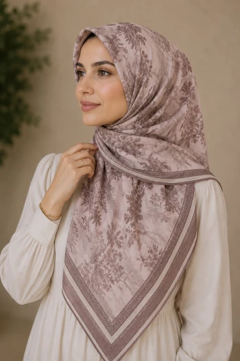 Pudra Pamuklu Soft Eşarp