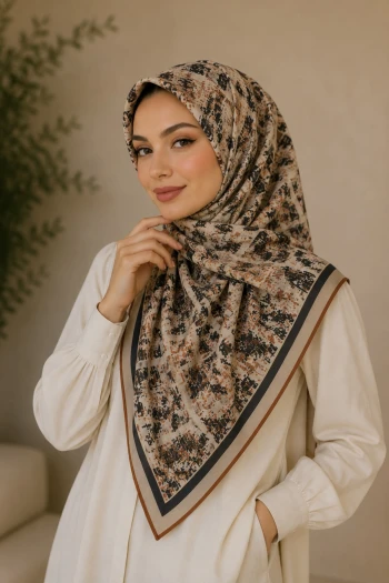 Vizon Bordo Pamuklu Soft Eşarp
